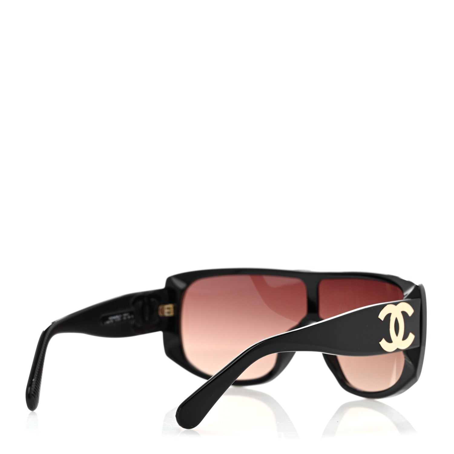 Chanel Acetate Shield Sunglasses 5495-A Black 3 of 7