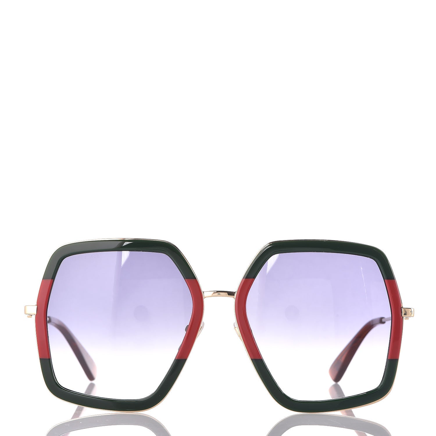 Gucci Square Frame Web GG0106S Sunglasses Tortoise 3 of 9