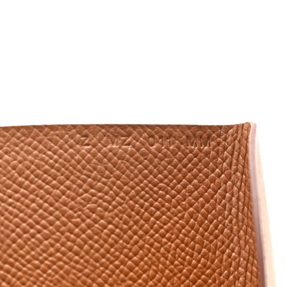Hermes Epsom Calvi Duo Card Case Gold 7 of 7