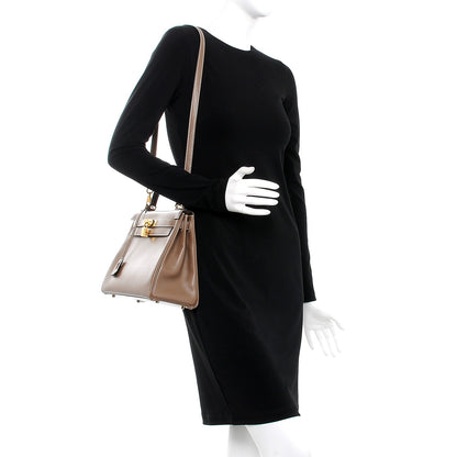 Hermes Tadelakt Kelly Retourne 28 Etoupe 2 of 36
