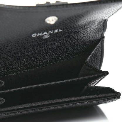 Chanel Caviar Chevron Quilted Boy Card Holder Wallet Black 4 of 4