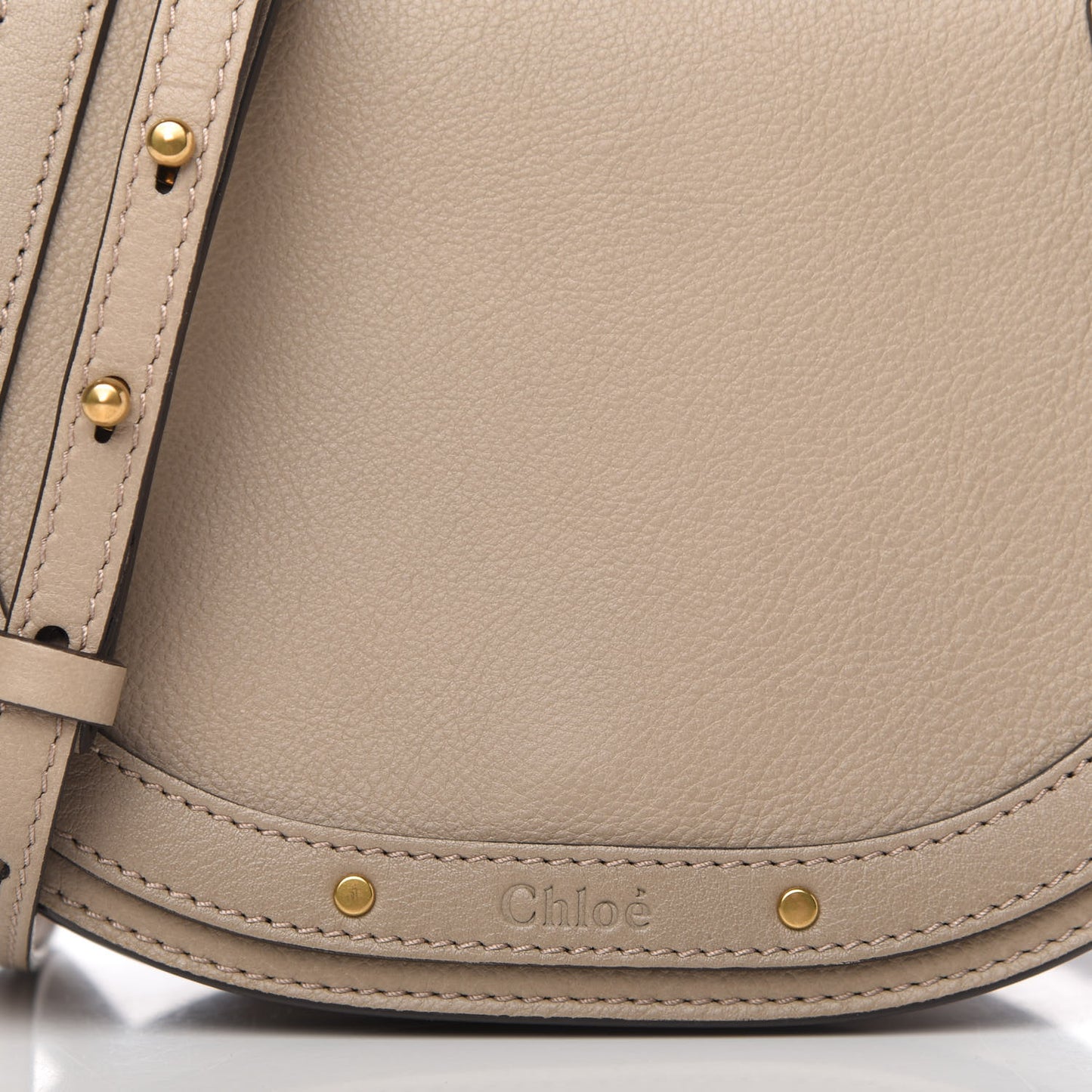 Calfskin Suede Small Nile Bracelet Bag Motty Grey