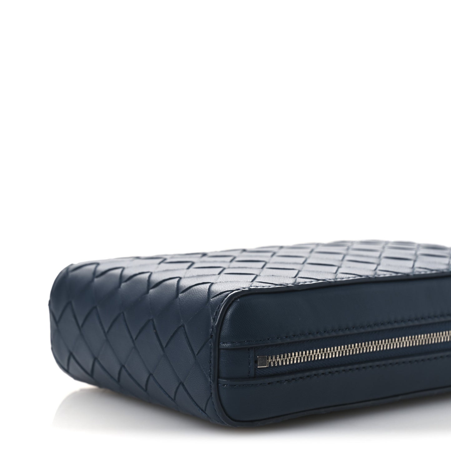Nappa Intrecciato Vertical Shoulder Bag Blue