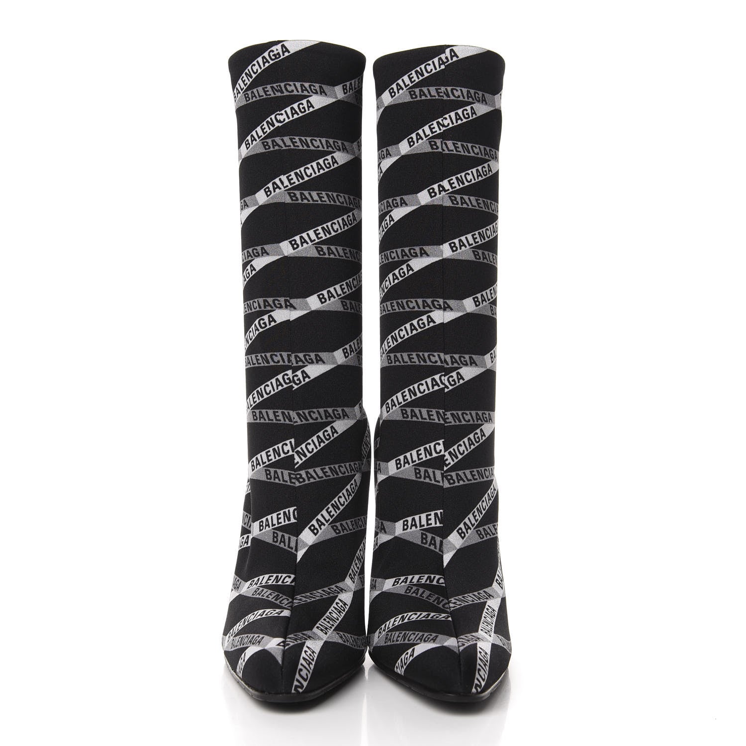 Balenciaga Spandex Losange Monogram 110mm Booties 38.5 Gris Black 2 of 8