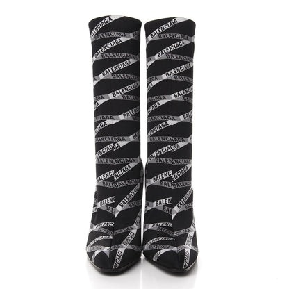 Balenciaga Spandex Losange Monogram 110mm Booties 38.5 Gris Black 2 of 8