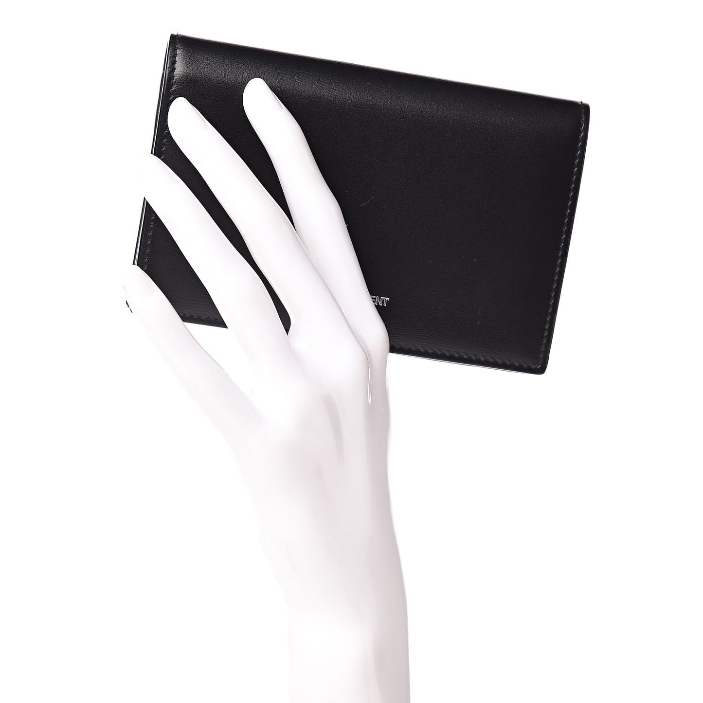 Calfskin Fragments Flap Wallet Black
