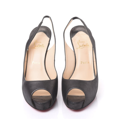 Christian Louboutin Calf Laminato No Prive 120 Pumps 40 Anthracite 2 of 8