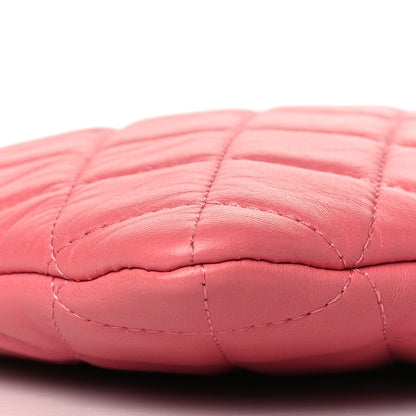Chanel Lambskin Quilted Medium Cosmetic Case Pink 9 of 10
