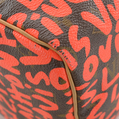 Louis Vuitton Monogram Graffiti Speedy 30 Orange 6 of 9