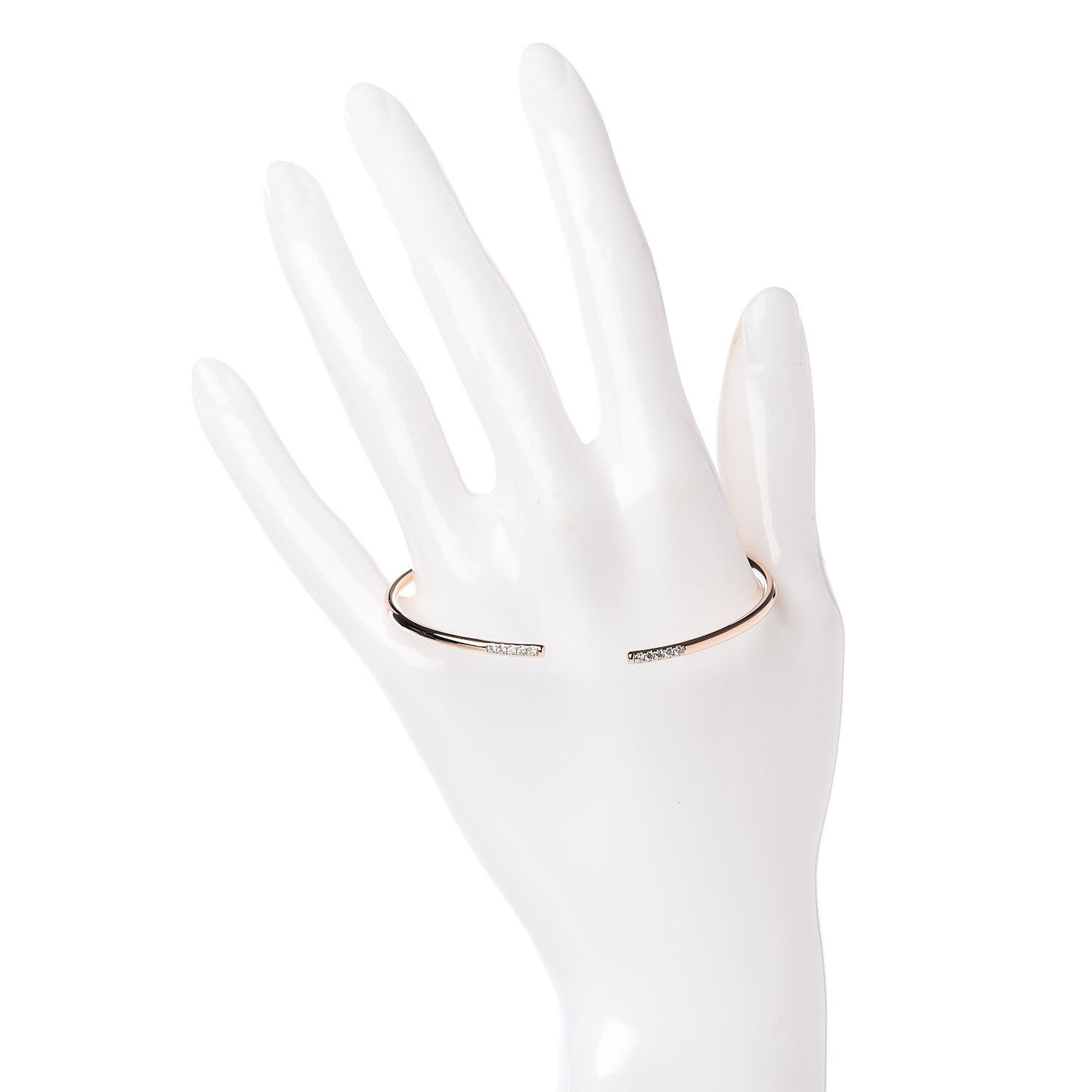 18K Rose Gold Diamond Metro Wire Bracelet