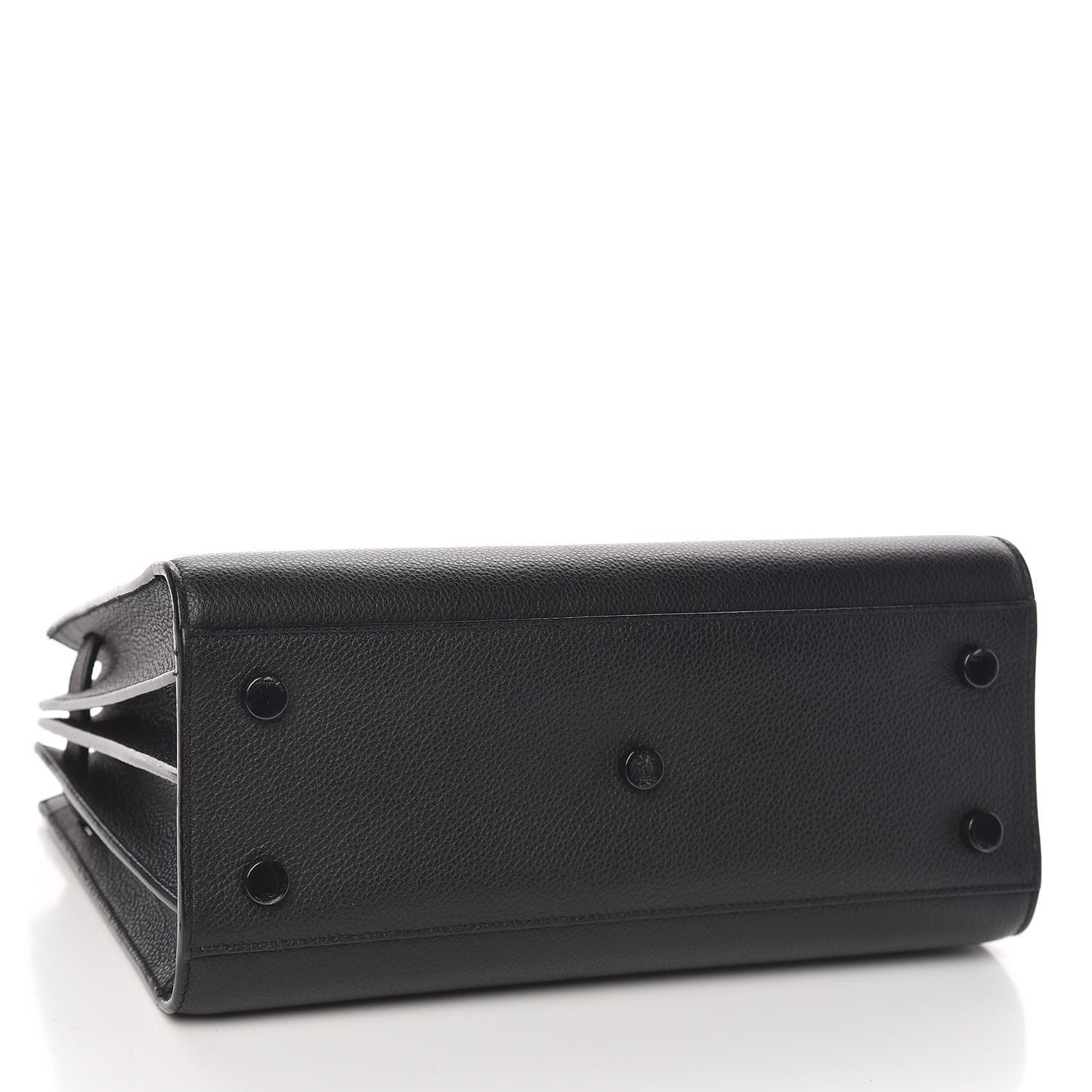 Grained Calfskin Baby Sac De Jour Black