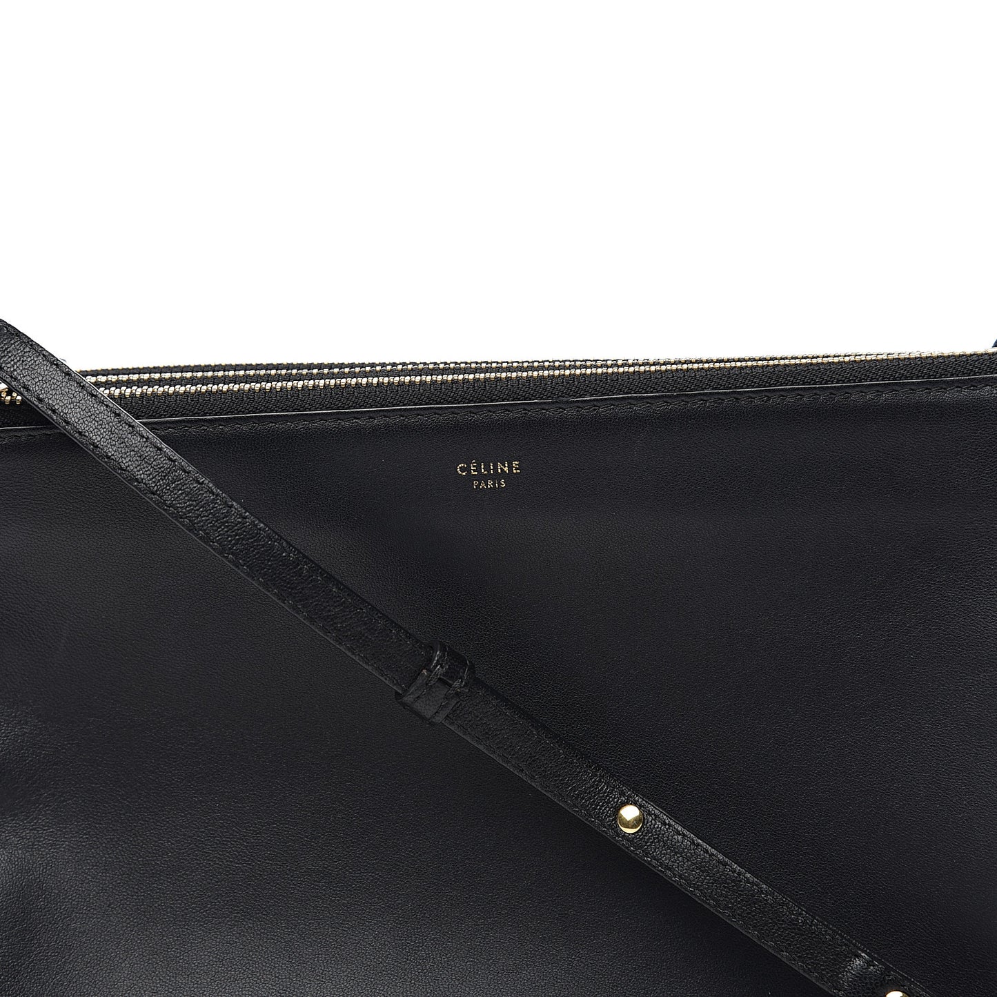 Lambskin Large Trio Crossbody Bag Black
