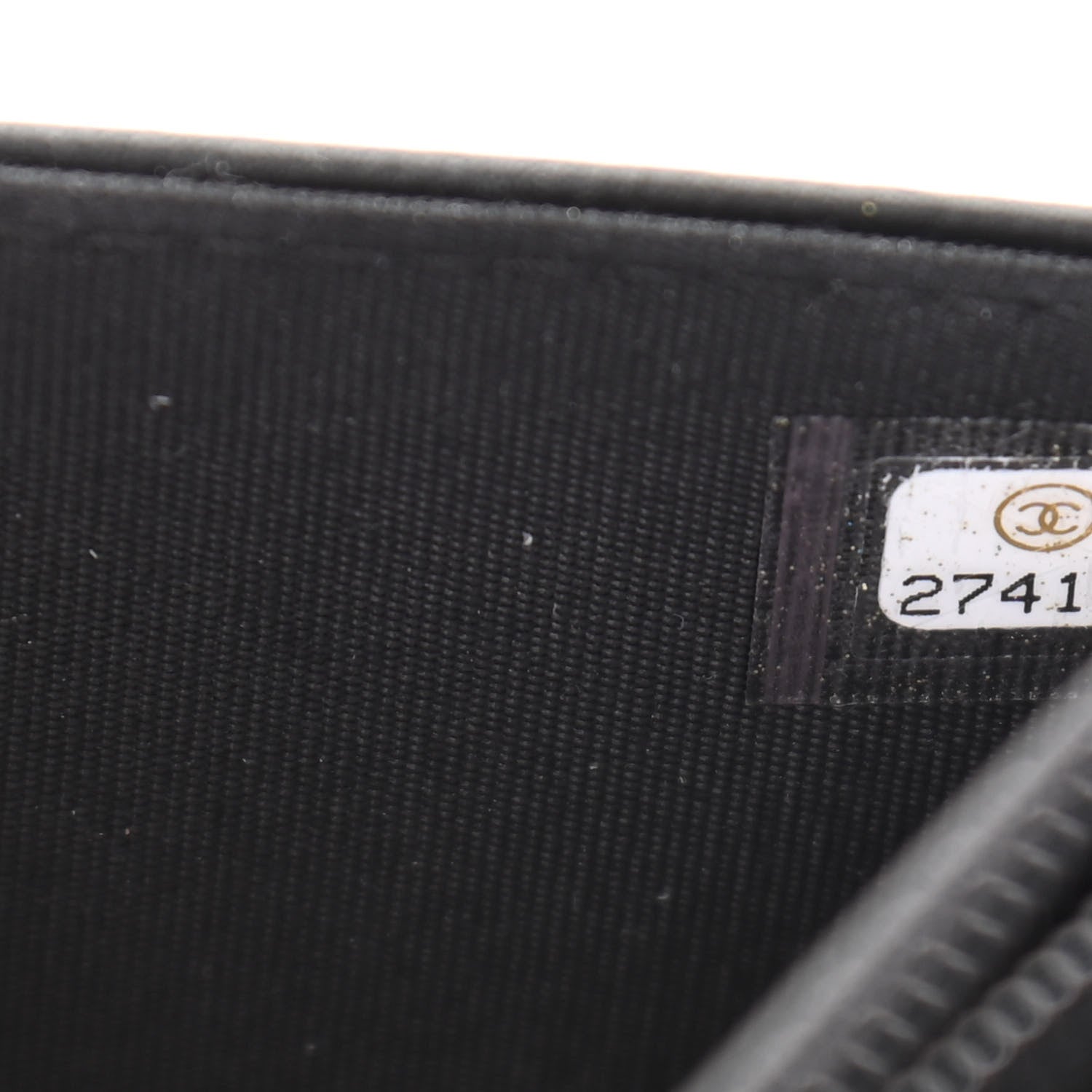 Chanel Canvas Studded CC Wallet On Chain WOC Black 8 of 11