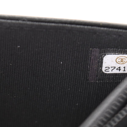 Chanel Canvas Studded CC Wallet On Chain WOC Black 8 of 11
