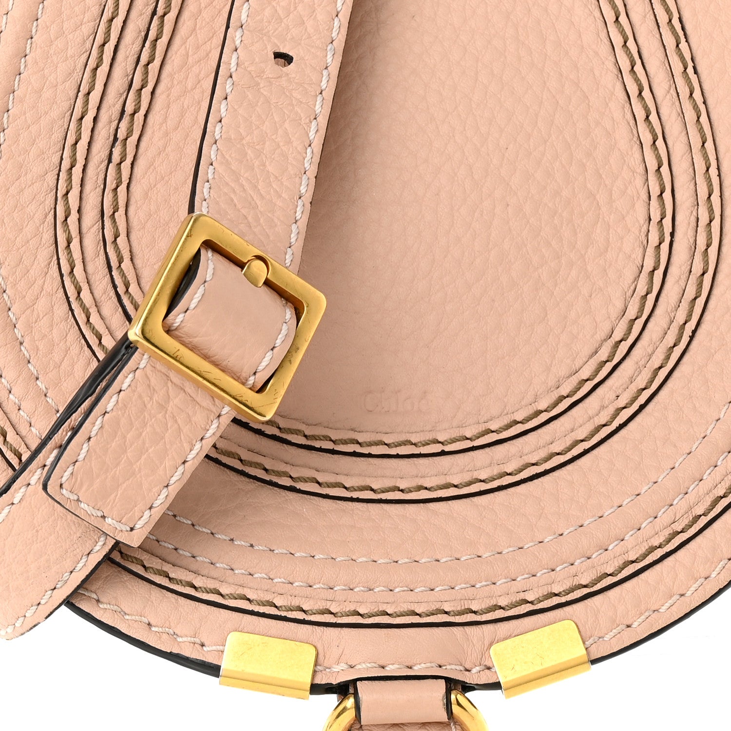 Chloe Calfskin Mini Marcie Round Crossbody Bag Blush Nude 7 of 11