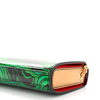 Christian Louboutin Patent Crystal Malachite Vanite Clutch Green Multicolor 9 of 10