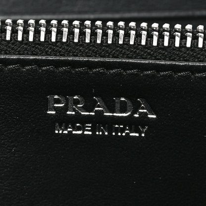 Prada Vitello Daino Zip Around Wallet Black 6 of 6