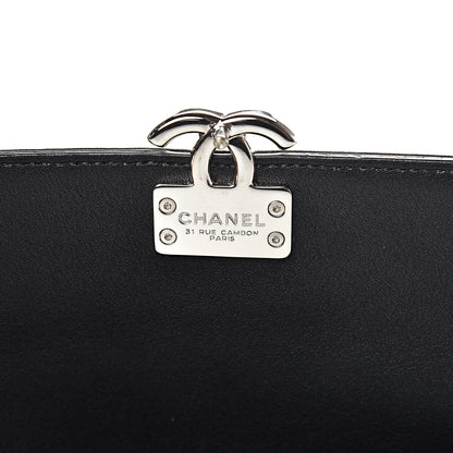 Chanel Calfskin Quilted CC Box Flap Pouch Black 5 of 8