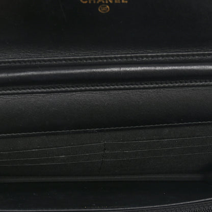 Chanel Caviar Quilted CC Filigree Wallet On Chain WOC Black 5 of 11