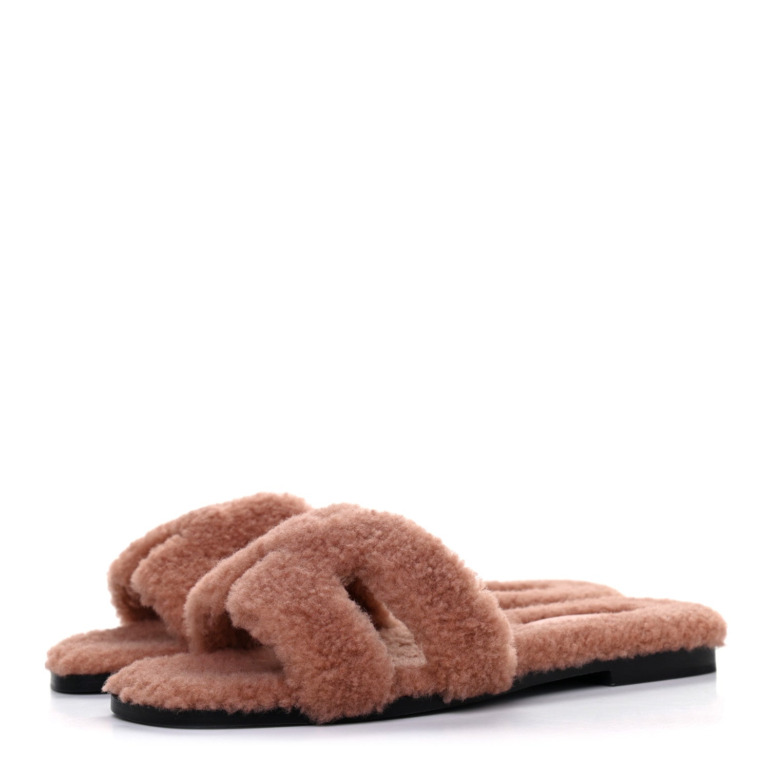 Hermes Woolskin Oran Sandals 36 Rose Aube 2 of 7