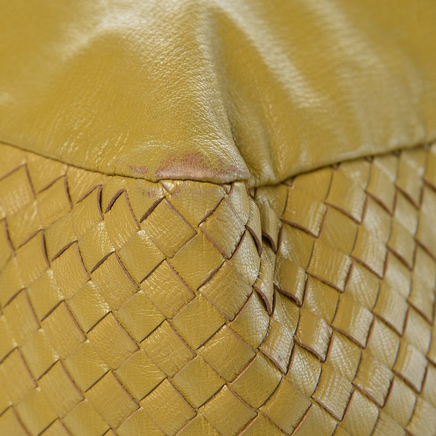 Nappa Intrecciato Large Knot Hobo Moutarde
