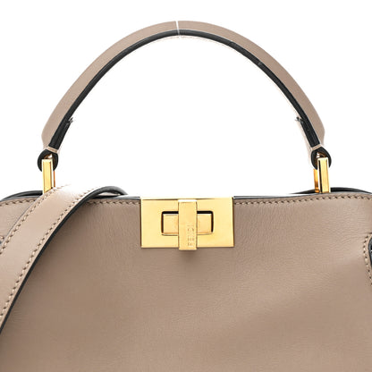 Fendi Tahiti Burro Medium Peekaboo Iconic Essentially Satchel Tortora Black 9 of 11