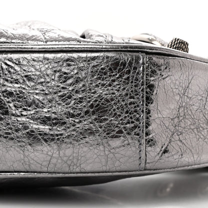 Balenciaga Metallic Agneau Arena Le Cagole Shoulder Bag XS Silver 12 of 12