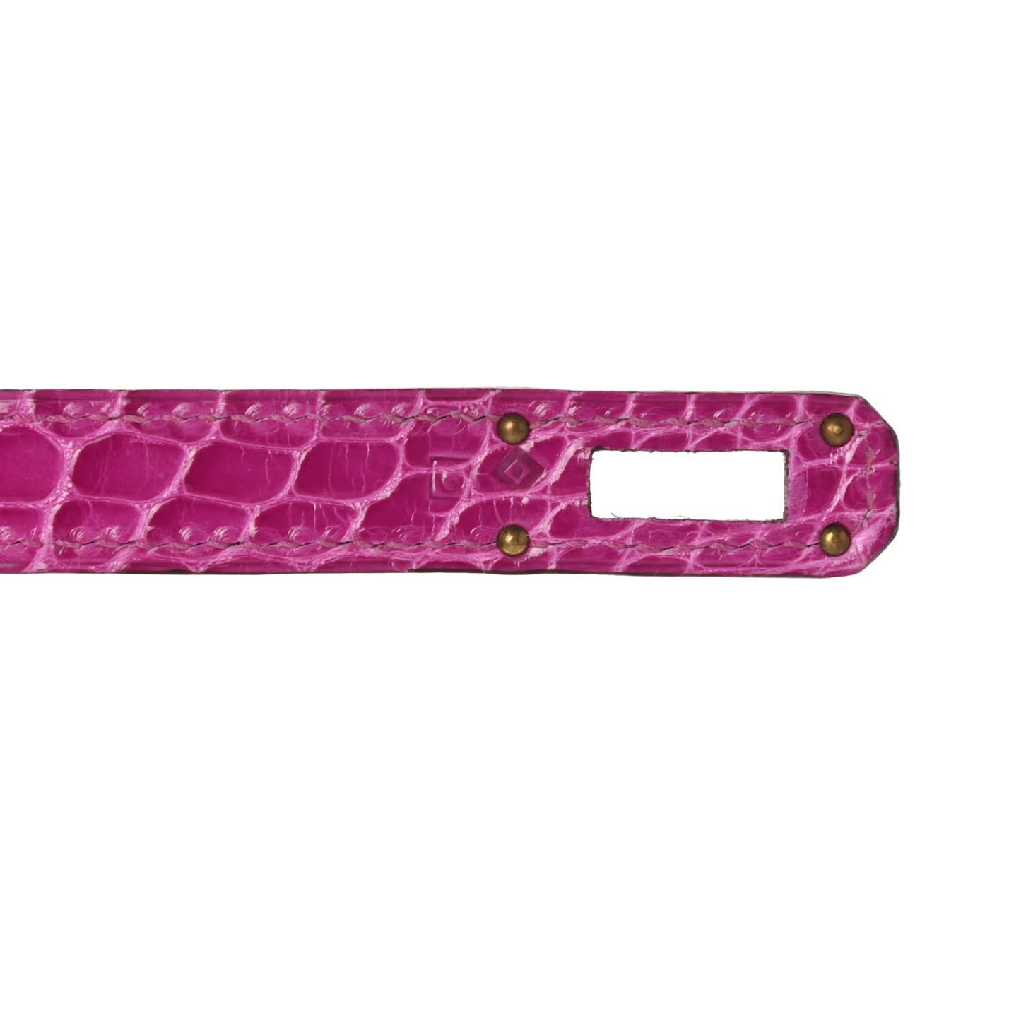 Shiny Alligator Kelly Longue Wallet Rose Scheherazade