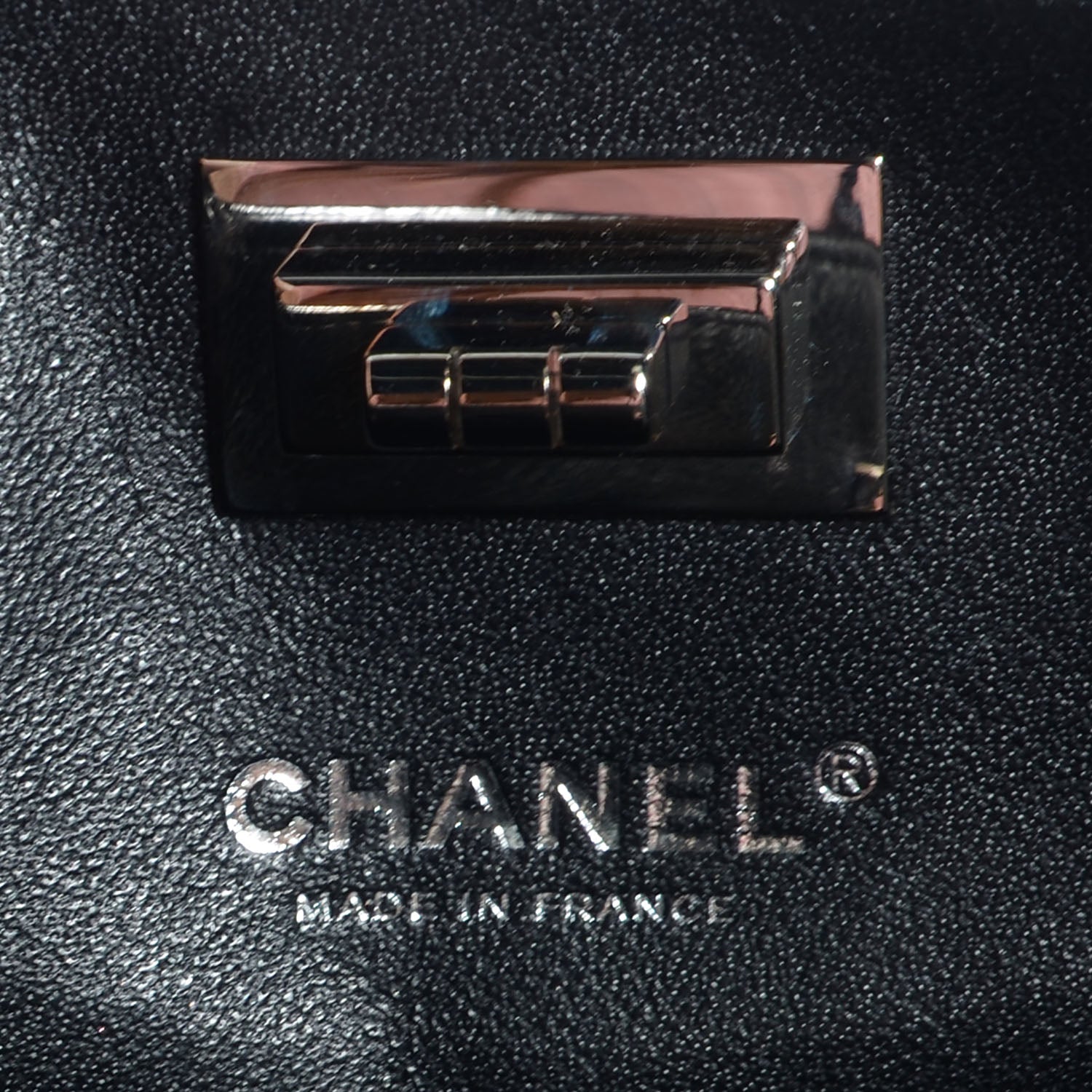 Chanel Patent Mademoiselle Lock Convertible Wrist Clutch Bag Black 7 of 8