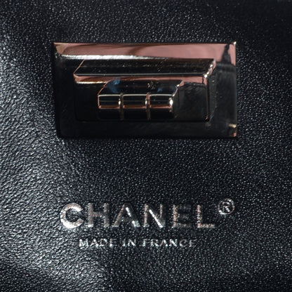 Chanel Patent Mademoiselle Lock Convertible Wrist Clutch Bag Black 7 of 8