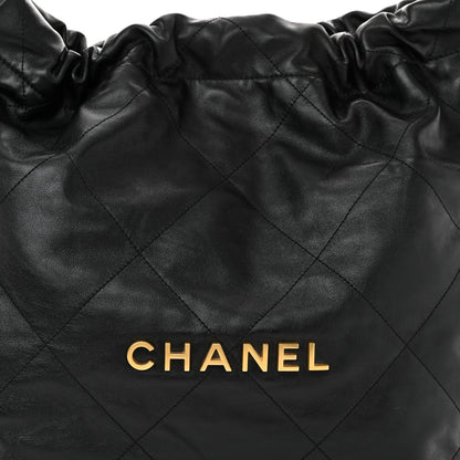Chanel Shiny Calfskin Quilted Chanel 22 Black 9 of 13
