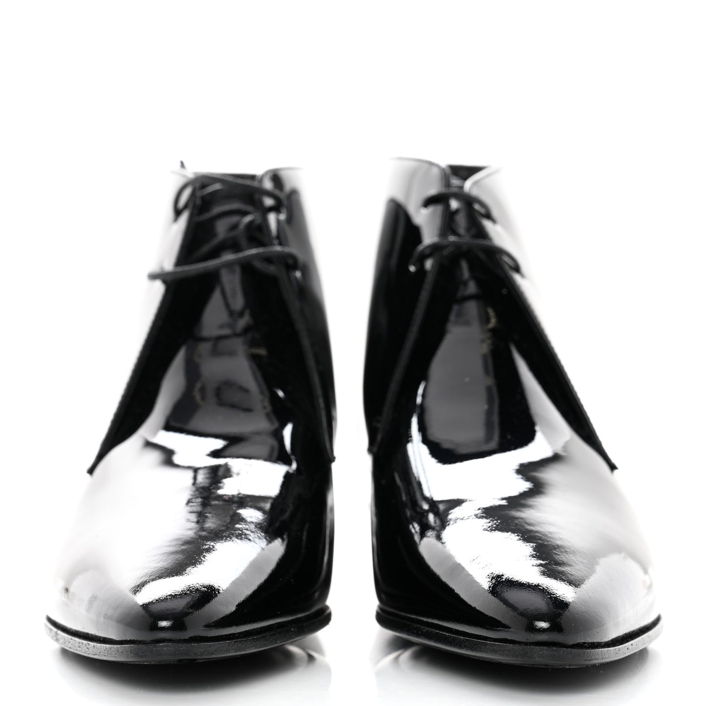 Patent Calfskin Joan Ankle Boots 37 Black