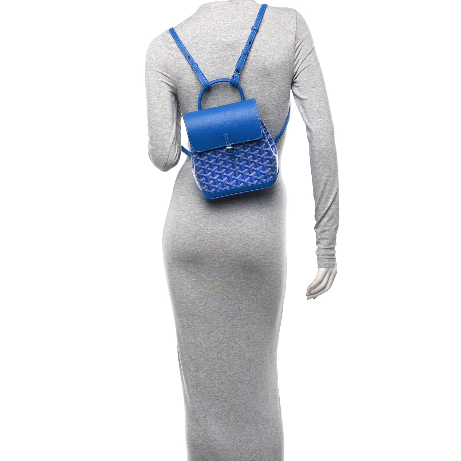 Goyard Goyardine Calfskin Mini Alpin Backpack Sky Blue 2 of 10