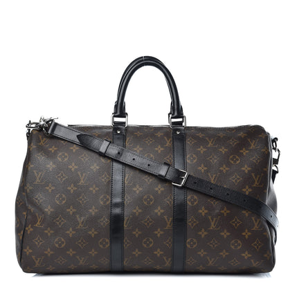 Louis Vuitton Monogram Macassar Keepall Bandouliere 45 1 of 15