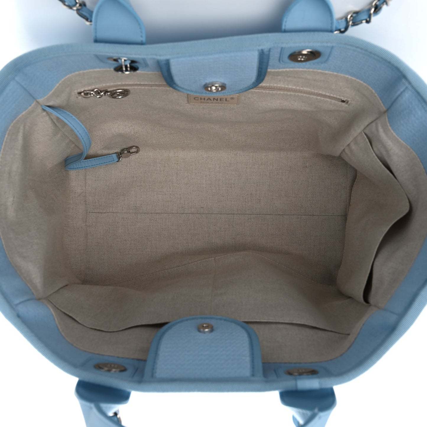Mixed Fibers Medium Deauville Tote Light Blue
