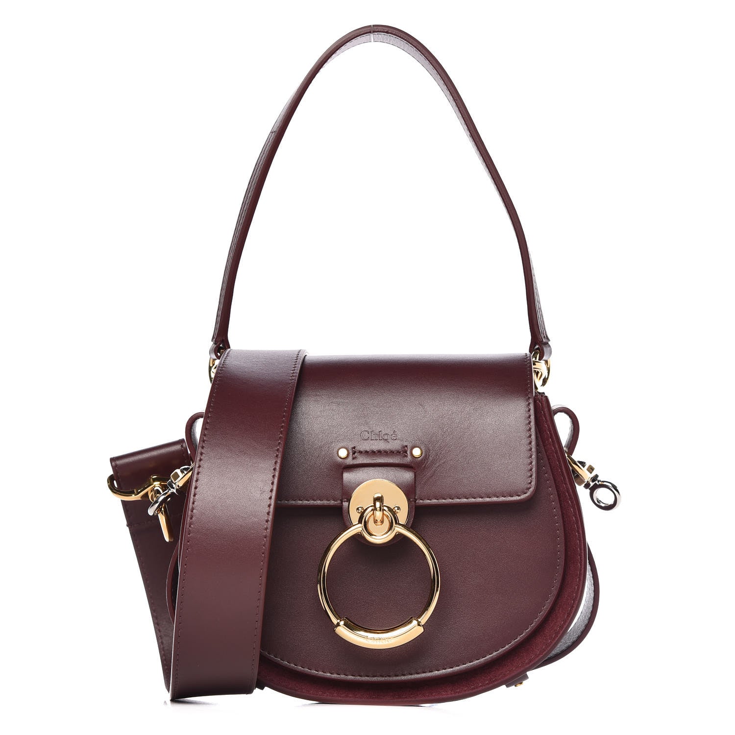Chloe Calfskin Small Tess Bag Burnt Brown 1 of 12