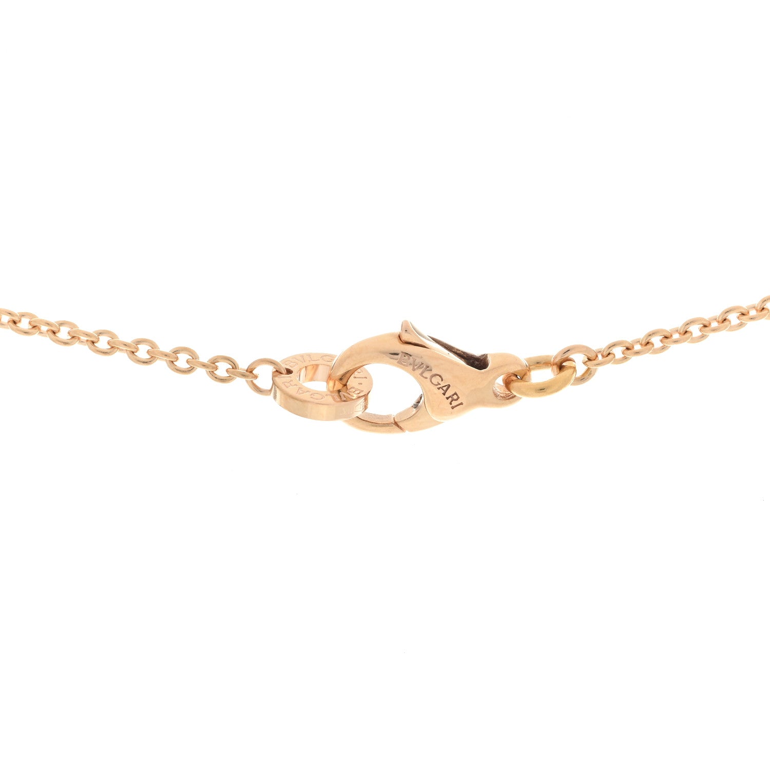 Bulgari 18K Rose Gold White Ceramic B.Zero1 Pendant Necklace 3 of 4