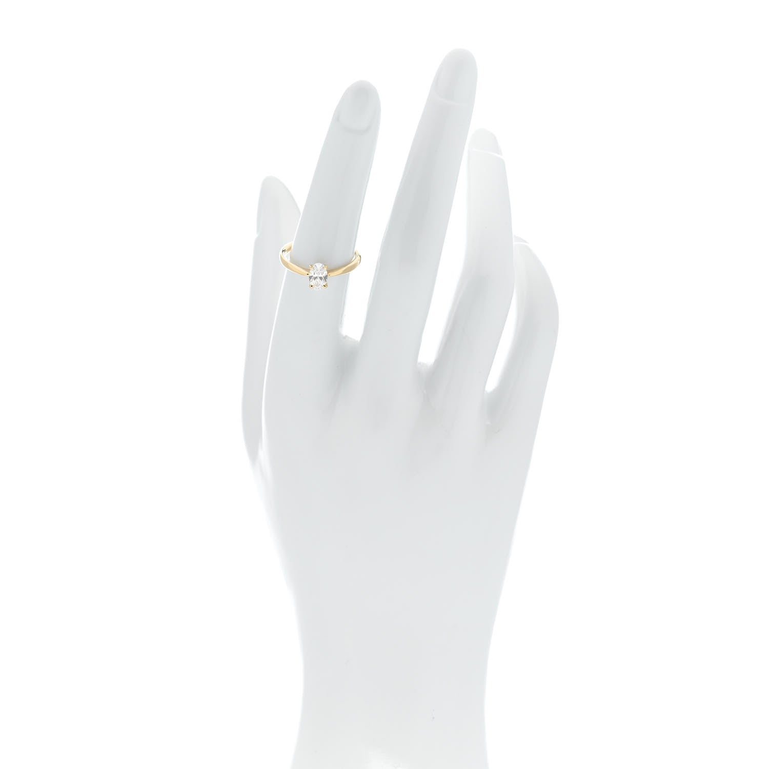 Parker & West by FASHIONPHILE 18K Yellow Gold Diamond .51ct Oval Cut Solitaire Engagement Ring  52 6 2 of 9