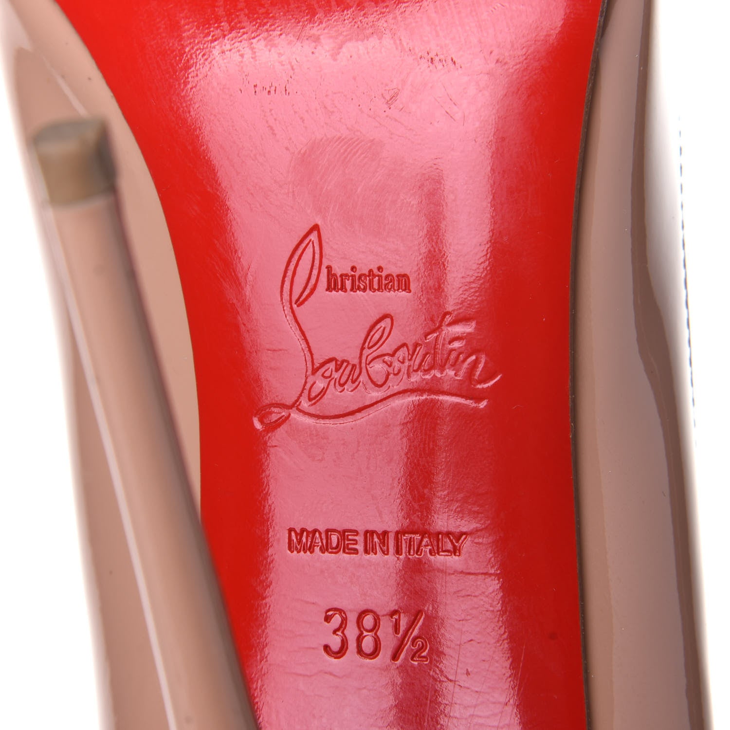 Christian Louboutin Patent So Kate 120 Pumps 38.5 Nude 8 of 12