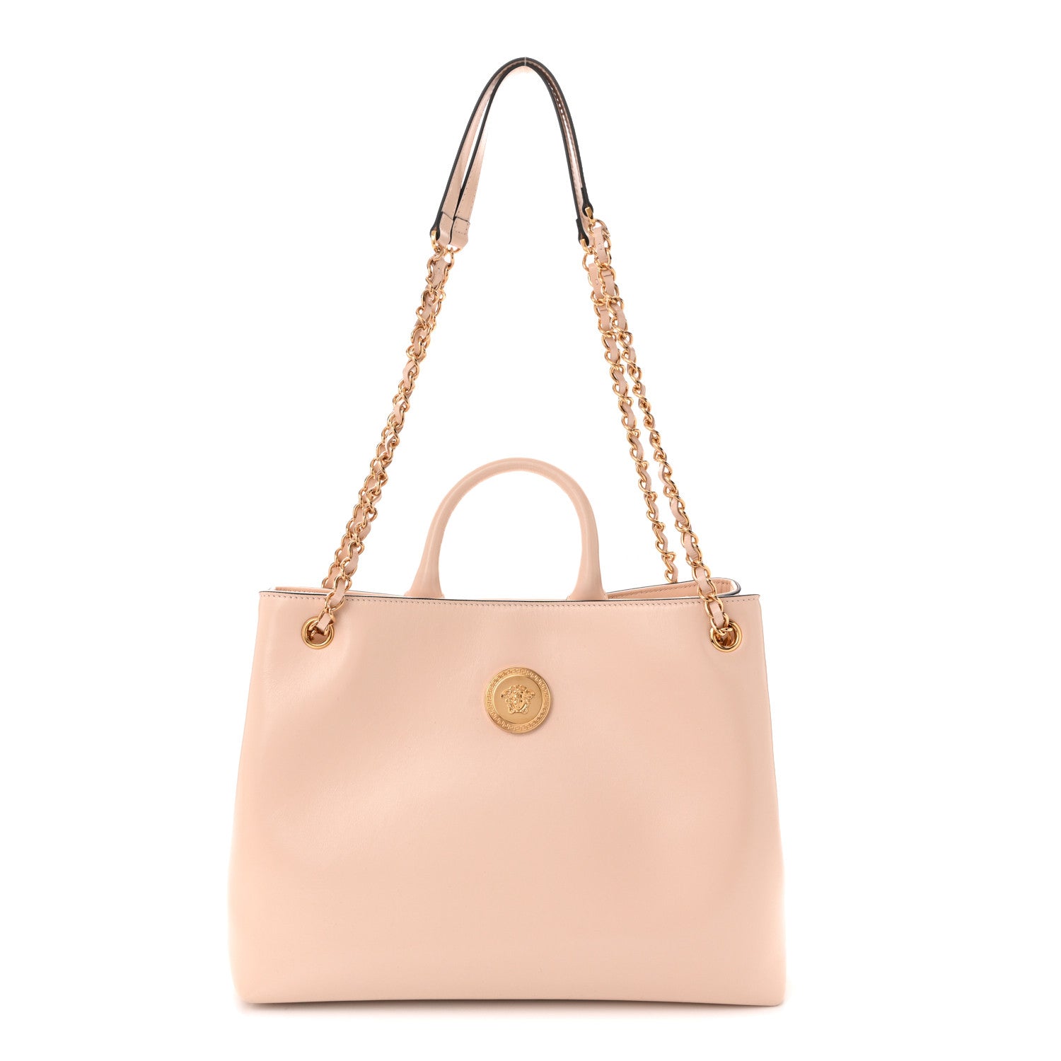 Versace Calfskin Medusa Tote Bag Powder Blush 1 of 10