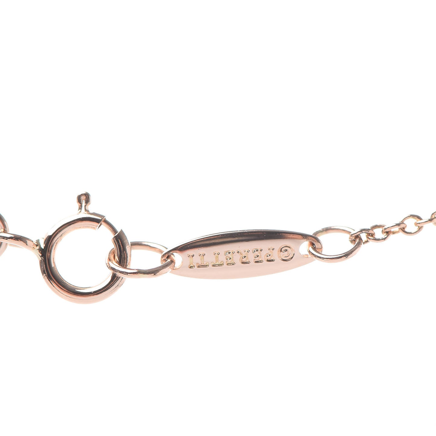 18K Rose Gold Diamond .07ct Elsa Peretti Diamonds by the Yard Pendant Necklace