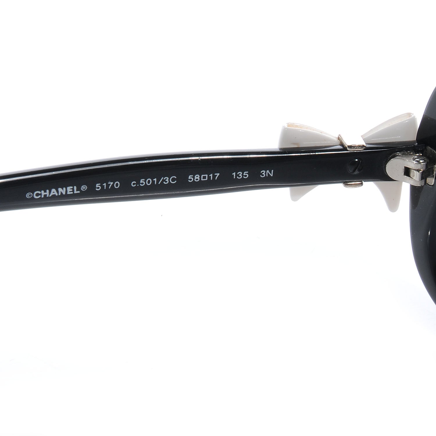 Chanel Bow Sunglasses 5170 Black 4 of 6