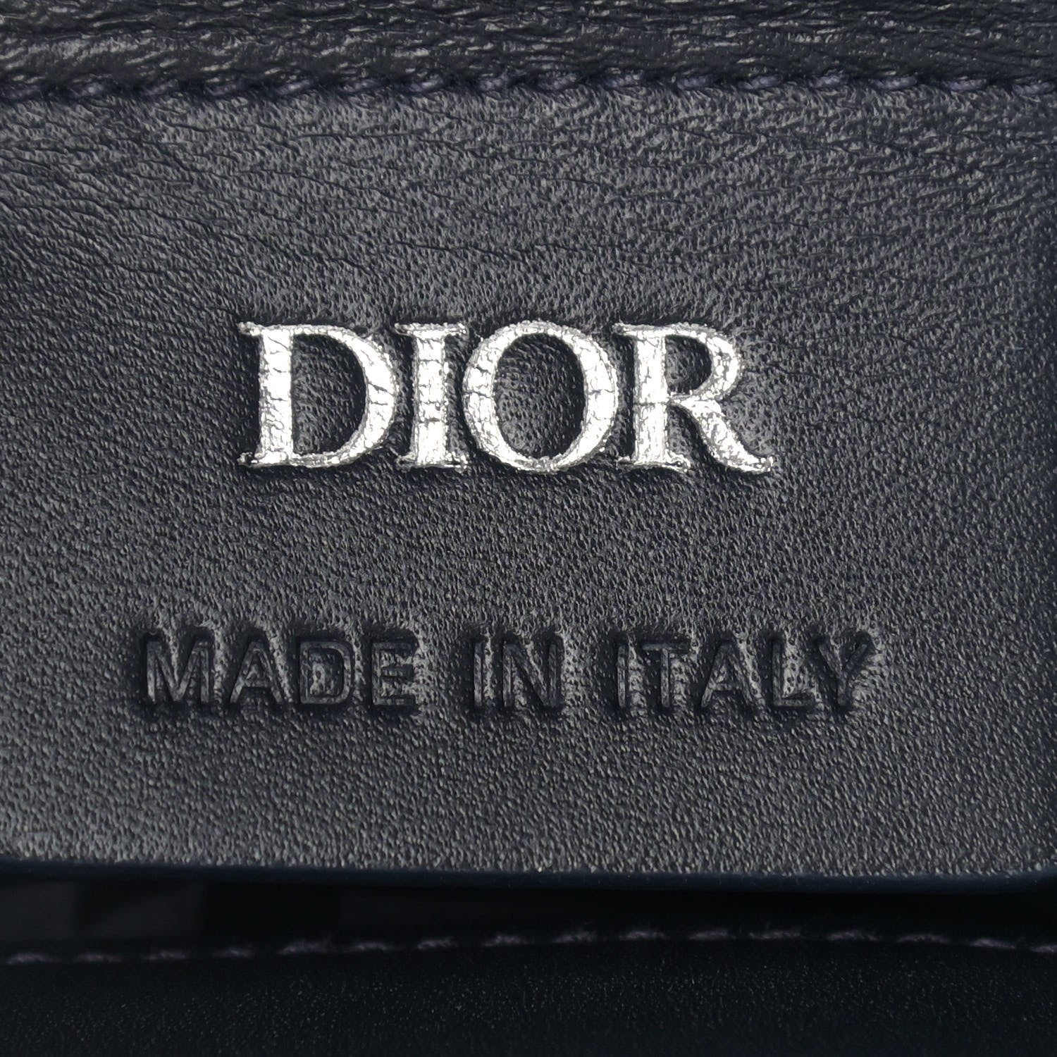 Christian Dior Calfskin Crossbody Saddle Bag Navy Blue 5 of 10