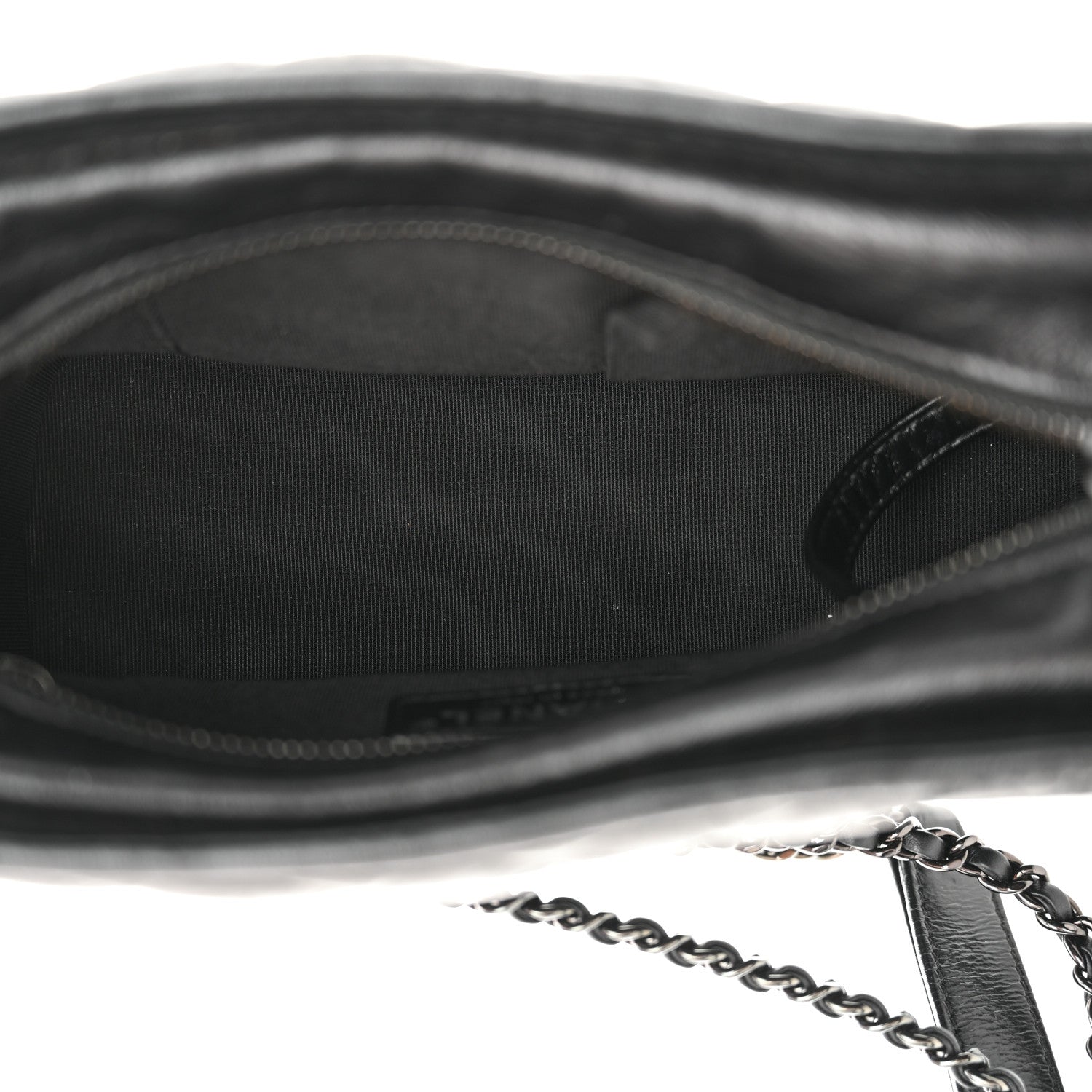 Chanel Aged Calfskin Chevron Quilted Small Gabrielle Hobo So Black 5 of 11