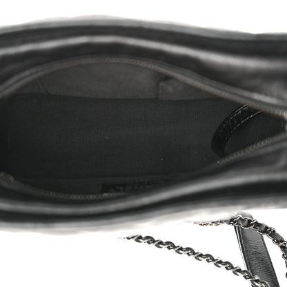 Chanel Aged Calfskin Chevron Quilted Small Gabrielle Hobo So Black 5 of 11
