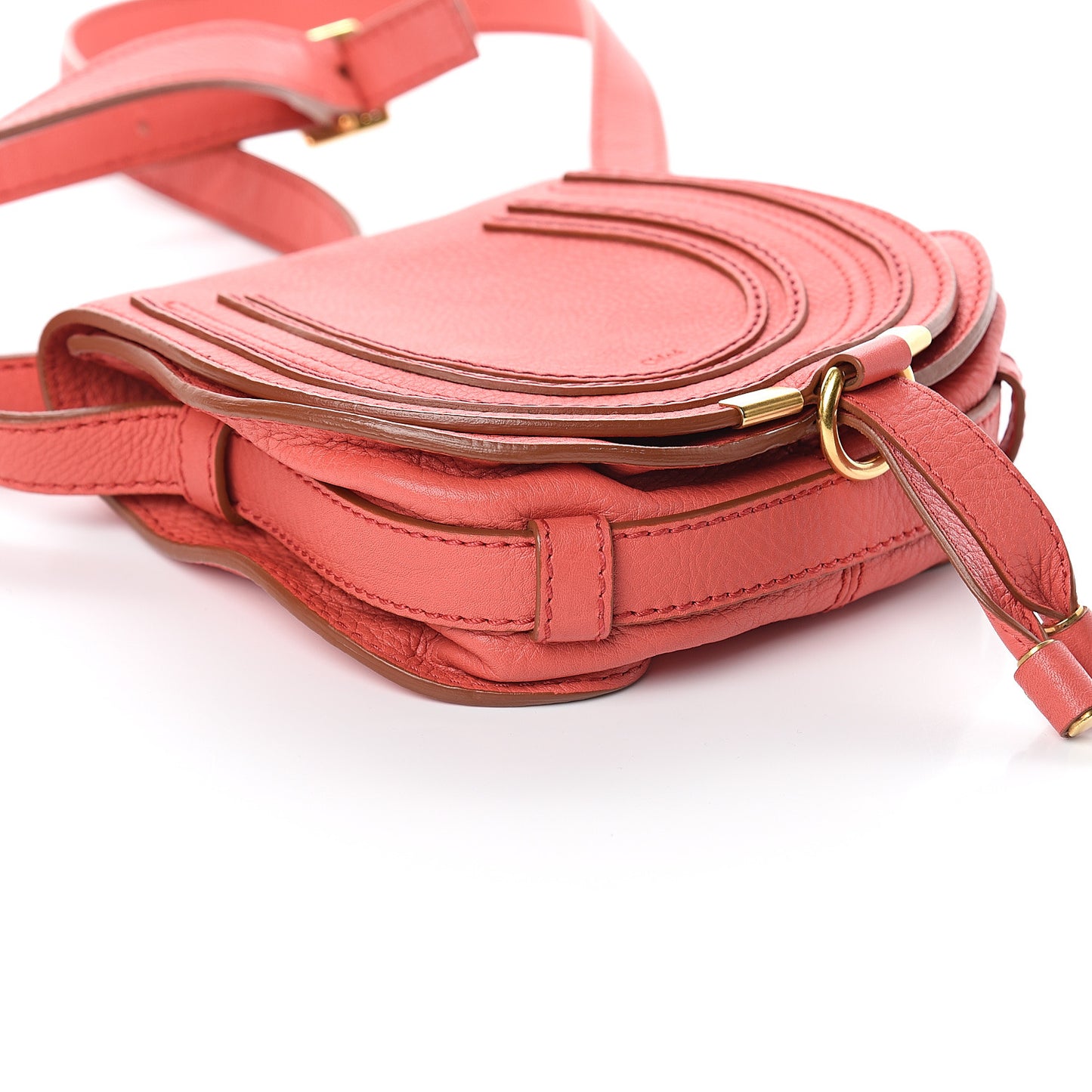 Calfskin Mini Marcie Round Crossbody Bag Paradise Pink