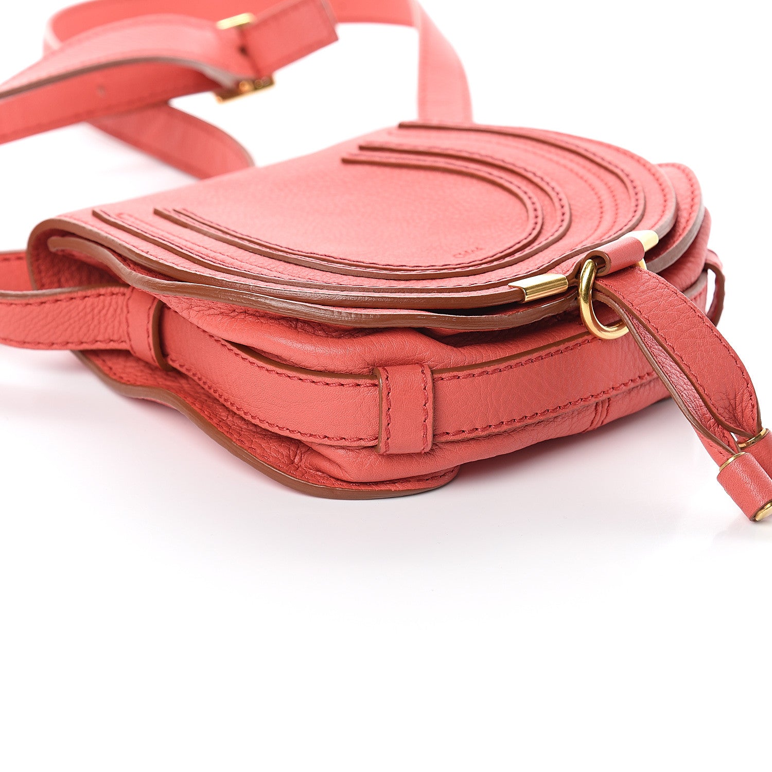 Chloe Calfskin Mini Marcie Round Crossbody Bag Paradise Pink 6 of 7