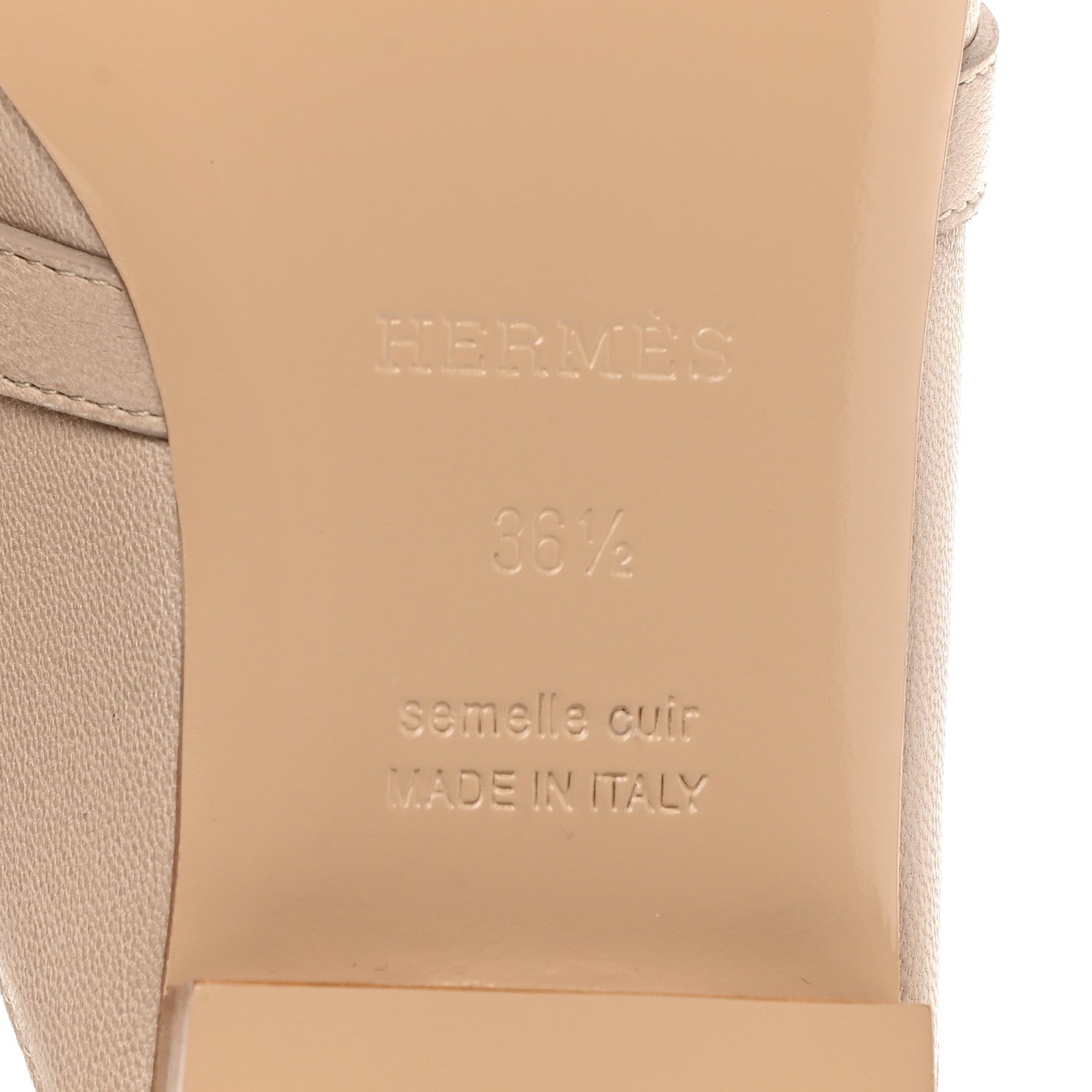 Hermes Calfskin Oz Mules 36.5 Blanc Gomme 6 of 9