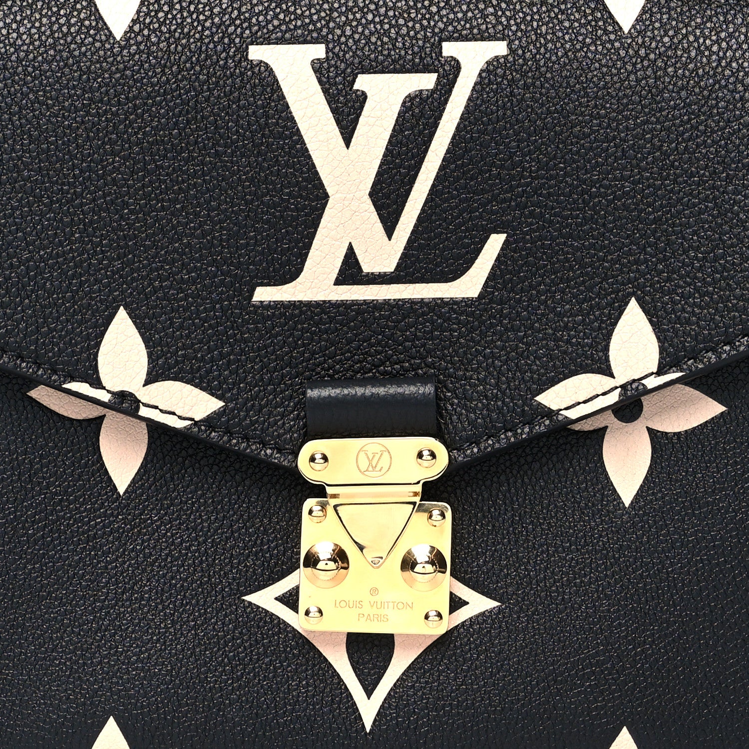 Louis Vuitton Empreinte Monogram Giant Pochette Metis Black Beige 8 of 10