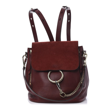 Chloe Suede Calfskin Medium Faye Backpack Sienna Red 1 of 18